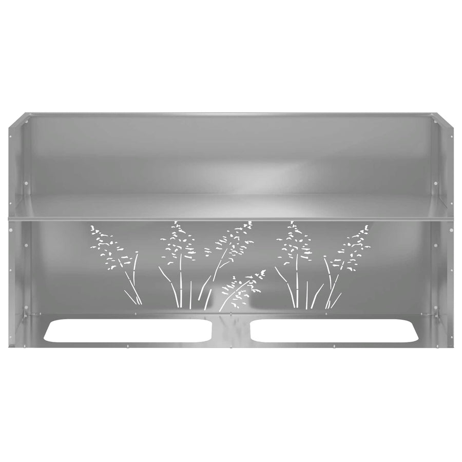 Plantenbak 2 st zilver 100 x 30 x 49 cm Gegalvaniseerd staal