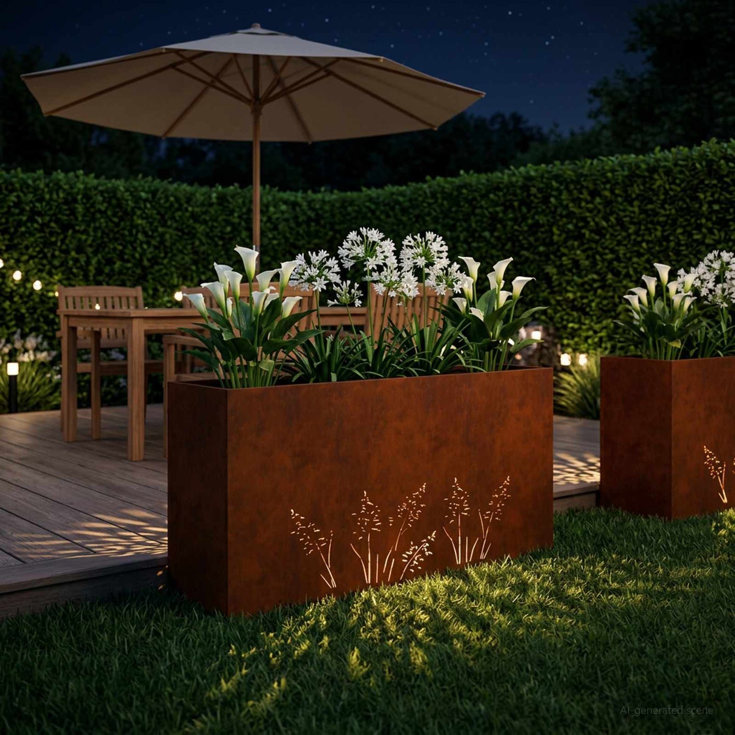 Plantenbak Roestkleurig 100 x 30 x 49 cm weervast staal