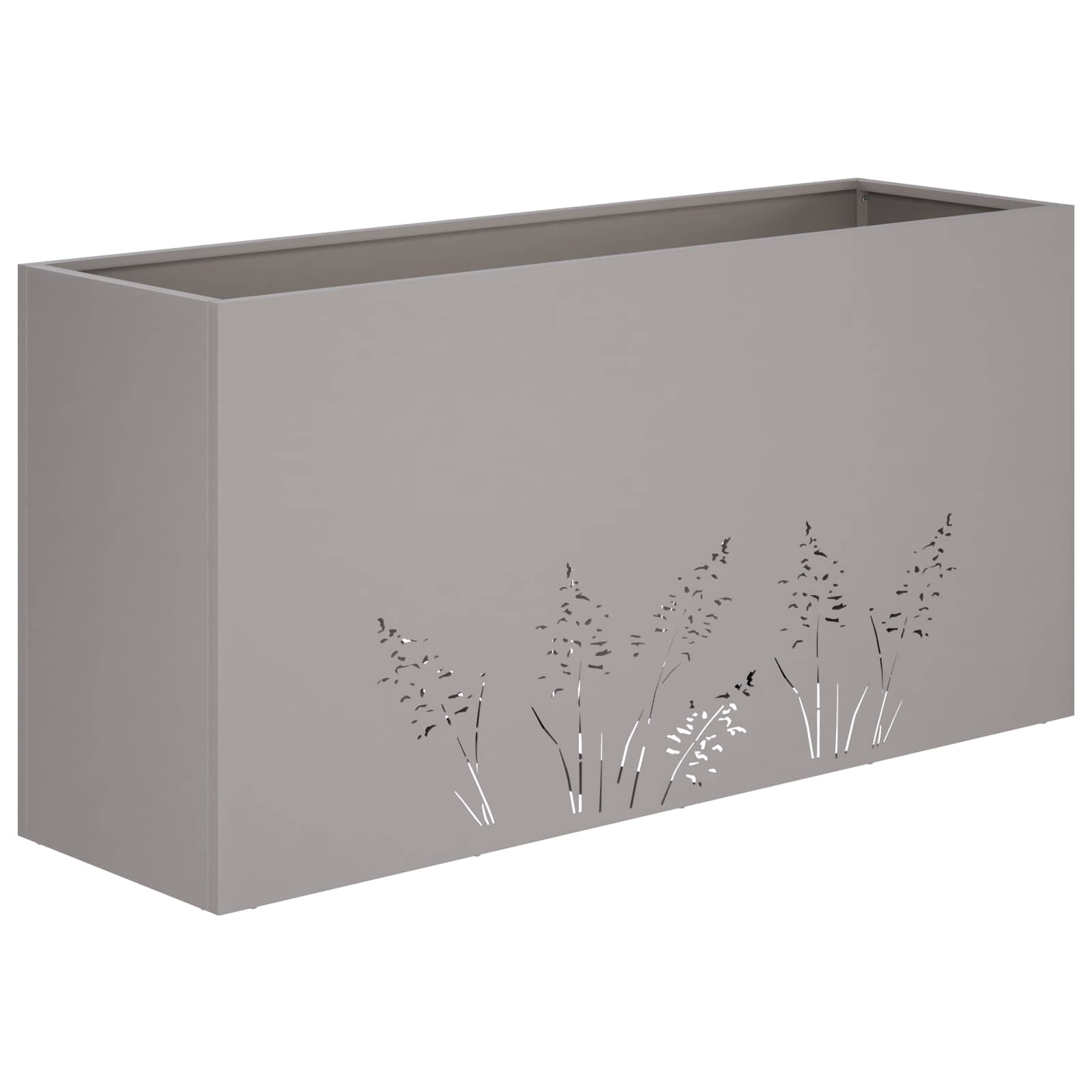 Plantenbak 2 st Roestkleurig 100 x 30 x 49 cm weervast staal
