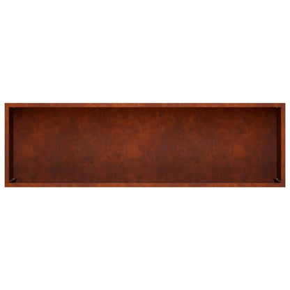 Plantenbak 2 st Roestkleurig 100 x 30 x 49 cm weervast staal