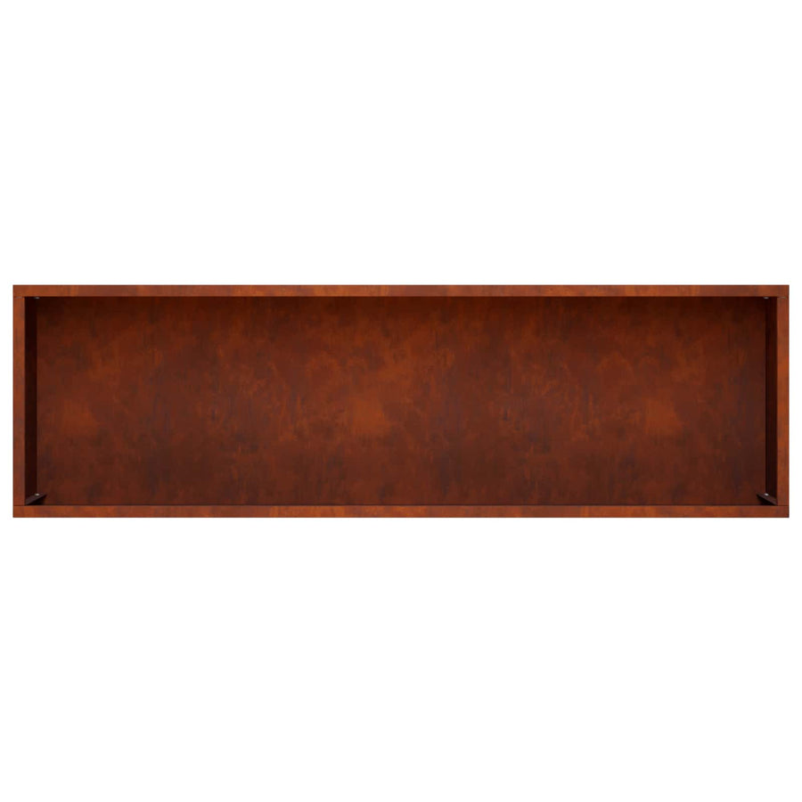 Plantenbak 2 st Roestkleurig 100 x 30 x 49 cm weervast staal