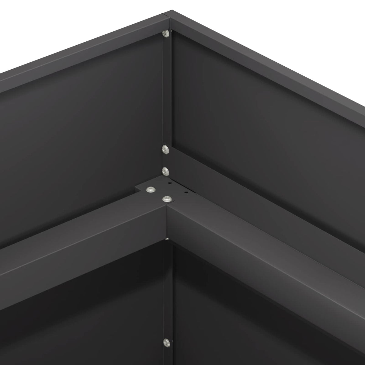 Plantenbak Zwart 40 x 40 x 60 cm Koudgewalst staal