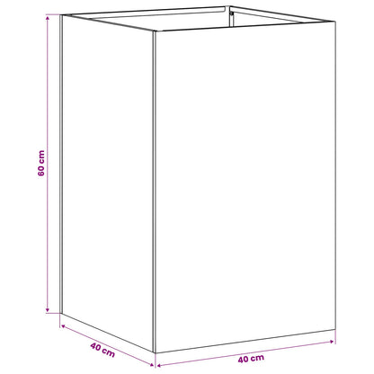 Plantenbak Wit 40 x 40 x 60 cm Koudgewalst staal