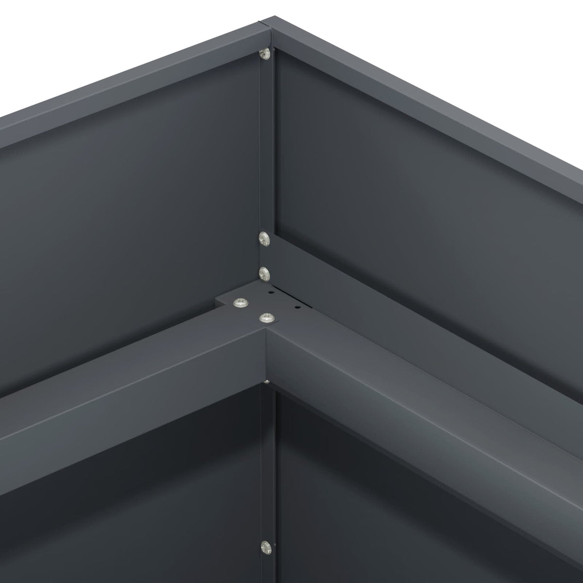 Plantenbak Antraciet 40 x 40 x 60 cm Koudgewalst staal