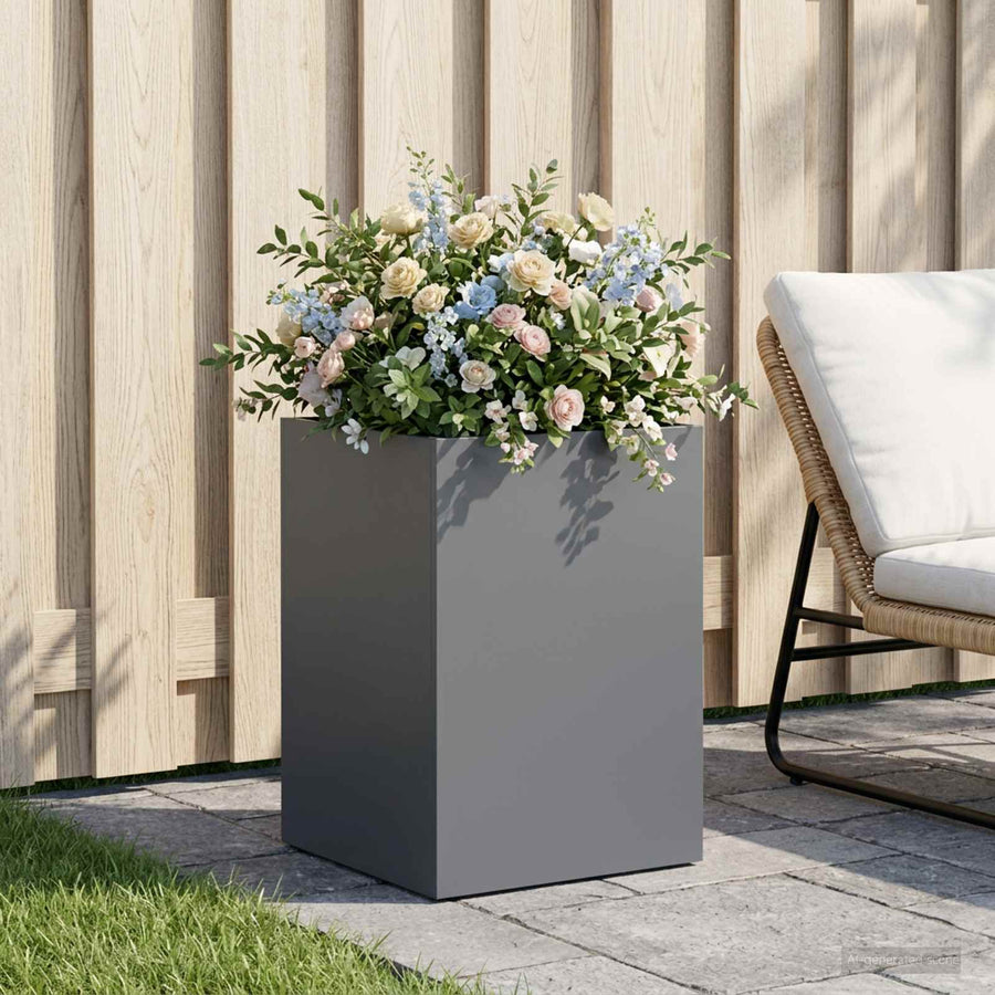 Plantenbak Antraciet 40 x 40 x 60 cm Koudgewalst staal