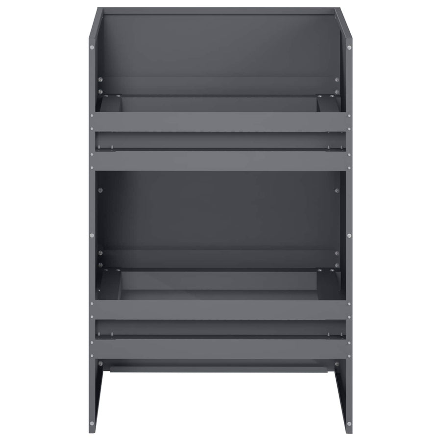 Plantenbak Antraciet 40 x 40 x 60 cm Koudgewalst staal