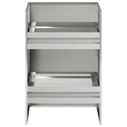 Plantenbak zilver 40 x 40 x 60 cm Roestvrij staal