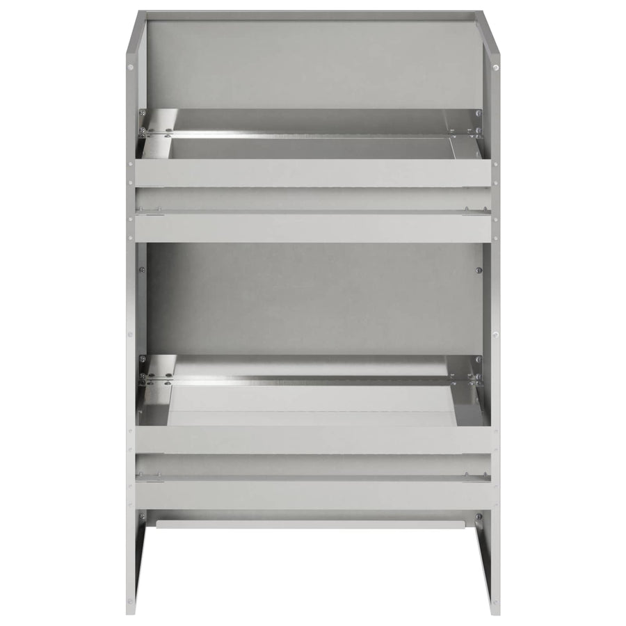 Plantenbak zilver 40 x 40 x 60 cm Roestvrij staal