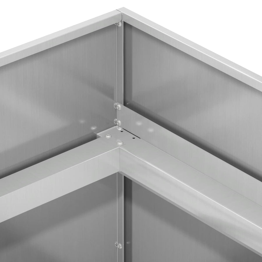 Plantenbak zilver 40 x 40 x 60 cm Gegalvaniseerd staal