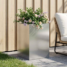 Plantenbak 40x40x60 cm zilver gegalvaniseerd staal