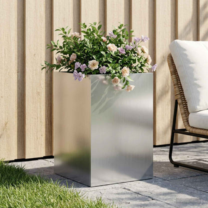 Plantenbak zilver 40 x 40 x 60 cm Gegalvaniseerd staal