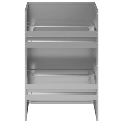 Plantenbak zilver 40 x 40 x 60 cm Gegalvaniseerd staal