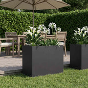 Plantenbak 80x40x60 cm staal zwart