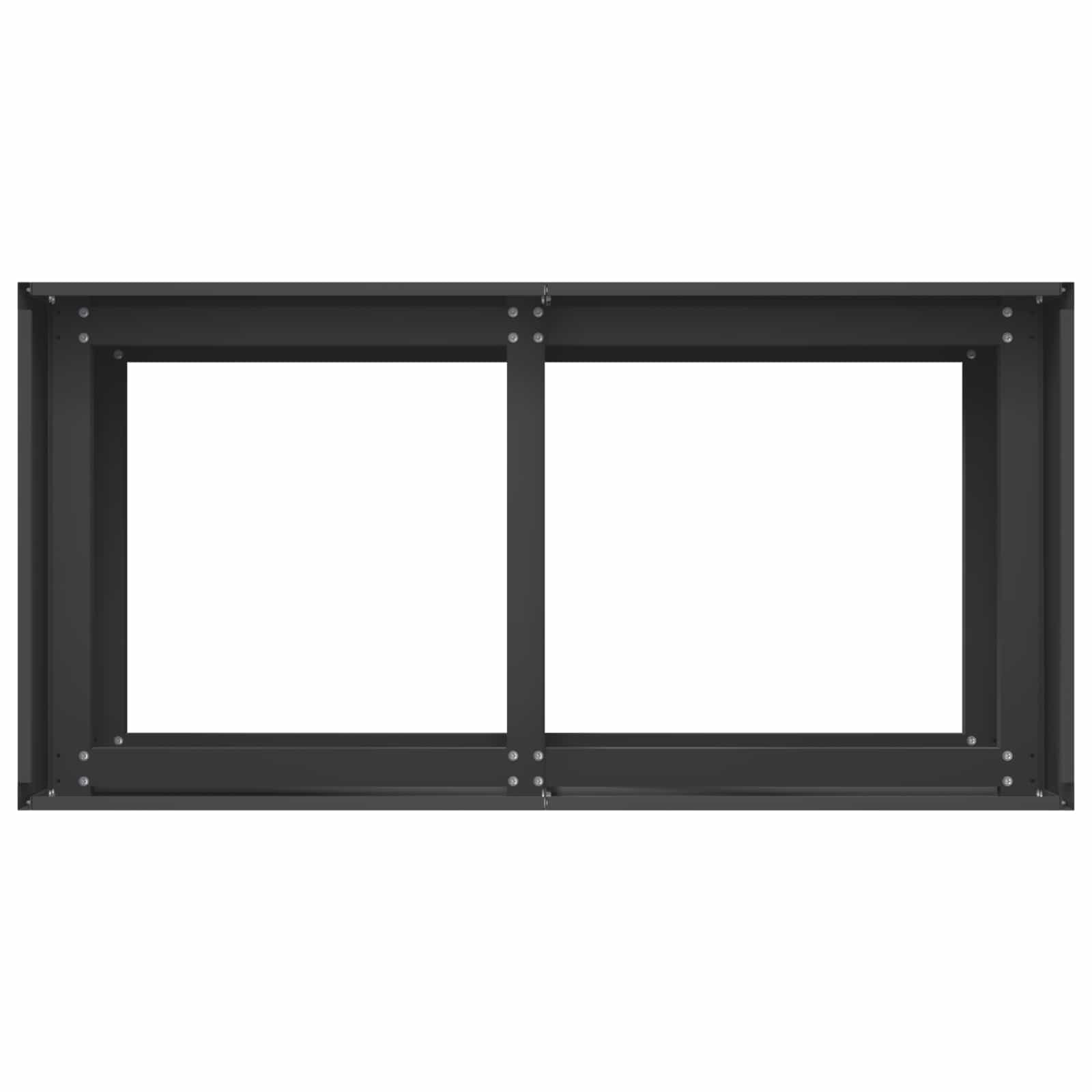 Plantenbak Zwart 80 x 40 x 60 cm Koudgewalst staal