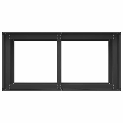 Plantenbak Zwart 80 x 40 x 60 cm Koudgewalst staal