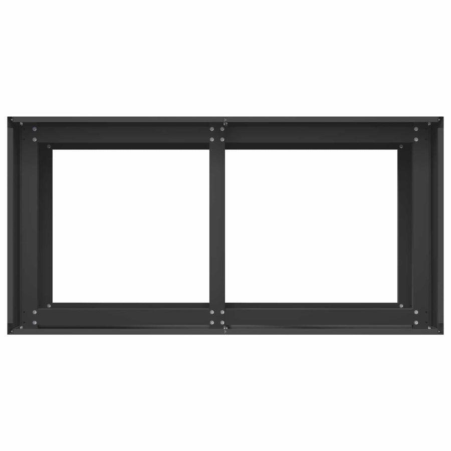 Plantenbak Zwart 80 x 40 x 60 cm Koudgewalst staal