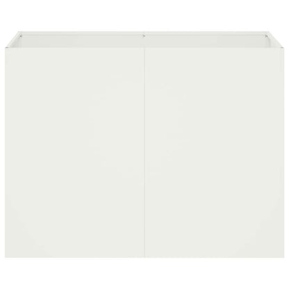 Plantenbak Wit 80 x 40 x 60 cm Koudgewalst staal