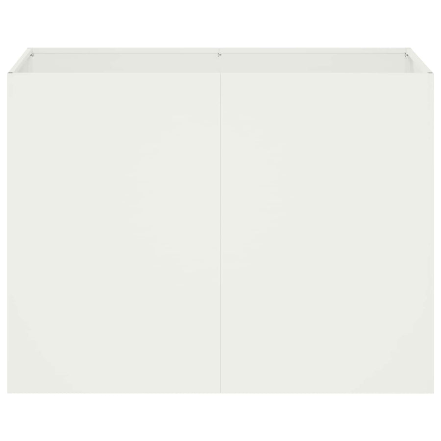 Plantenbak Wit 80 x 40 x 60 cm Koudgewalst staal