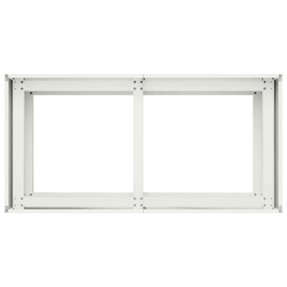 Plantenbak Wit 80 x 40 x 60 cm Koudgewalst staal