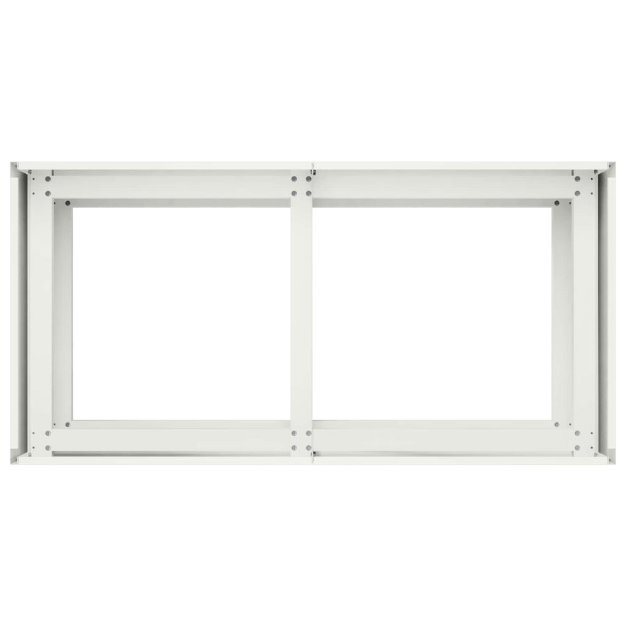 Plantenbak Wit 80 x 40 x 60 cm Koudgewalst staal