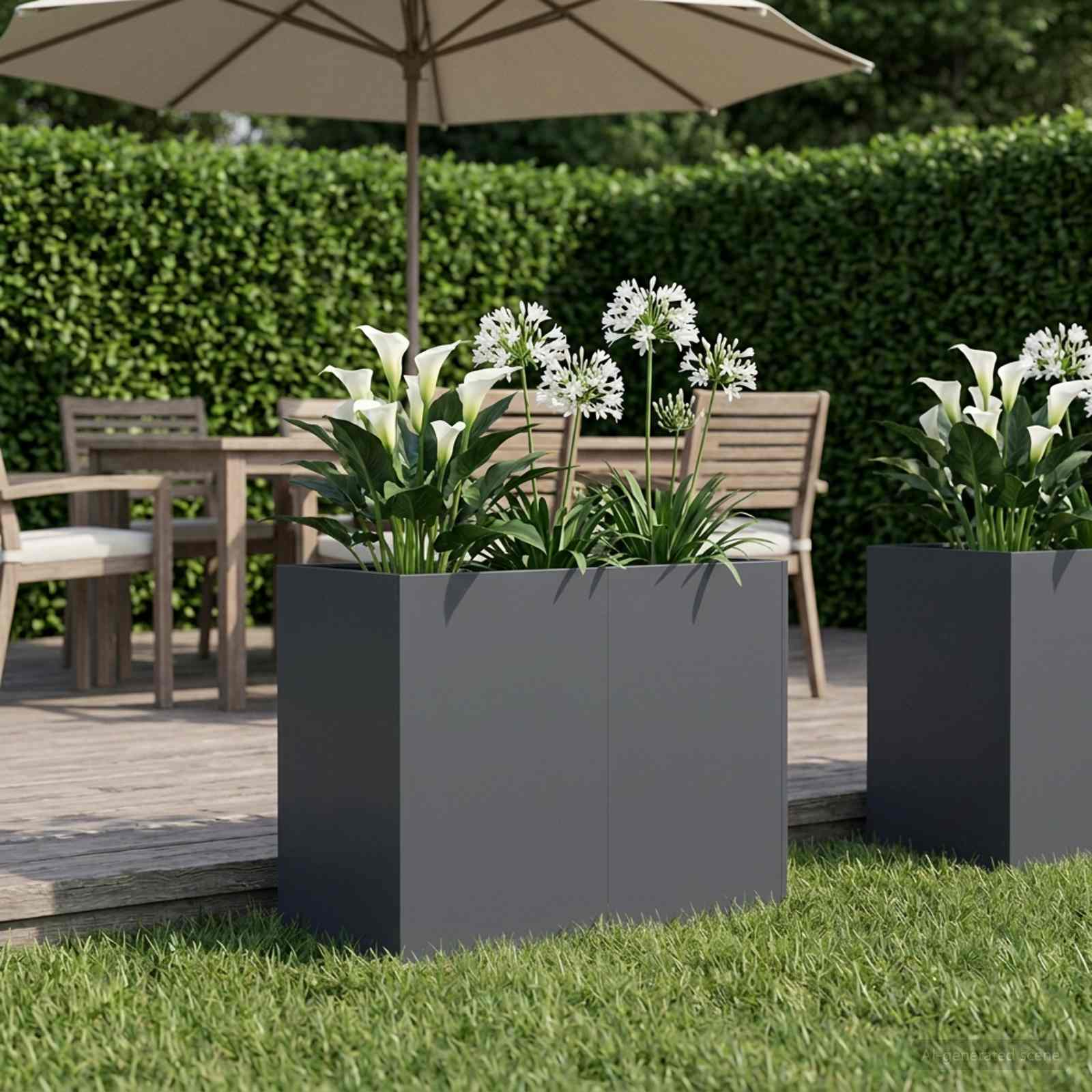 Plantenbak Antraciet 80 x 40 x 60 cm Koudgewalst staal