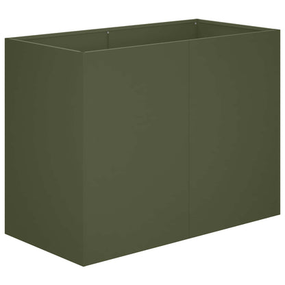 Plantenbak Olijfgroen 80 x 40 x 60 cm Koudgewalst staal