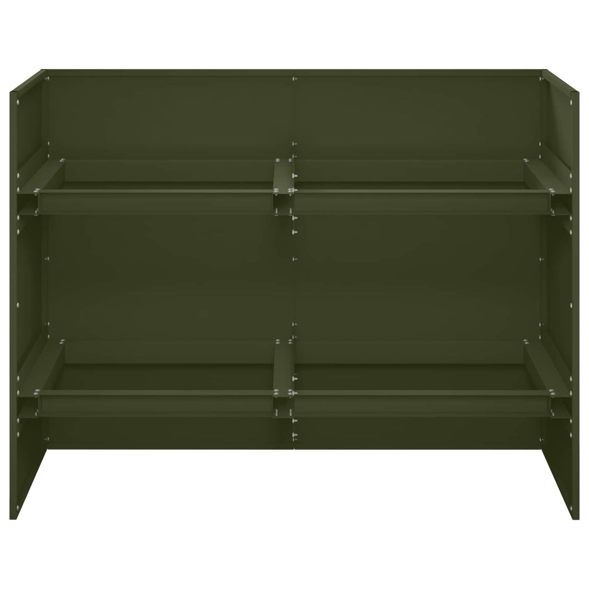 Plantenbak Olijfgroen 80 x 40 x 60 cm Koudgewalst staal