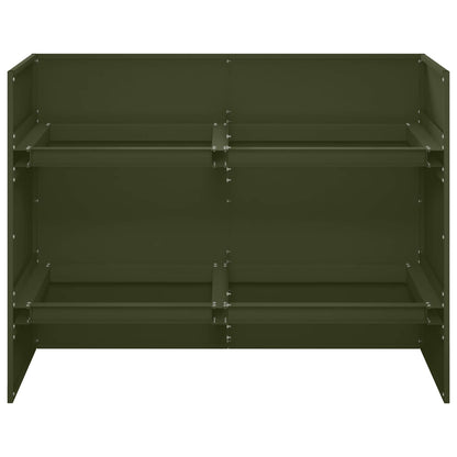 Plantenbak Olijfgroen 80 x 40 x 60 cm Koudgewalst staal