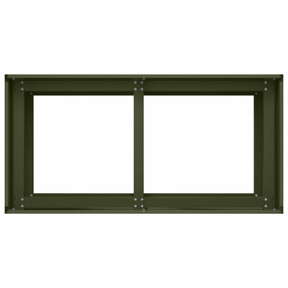 Plantenbak Olijfgroen 80 x 40 x 60 cm Koudgewalst staal