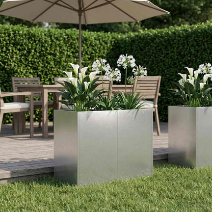 Plantenbak zilver 80 x 40 x 60 cm Roestvrij staal