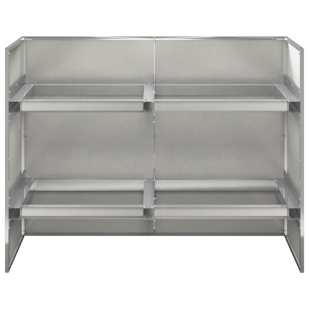 Plantenbak zilver 80 x 40 x 60 cm Roestvrij staal