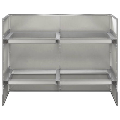 Plantenbak zilver 80 x 40 x 60 cm Roestvrij staal
