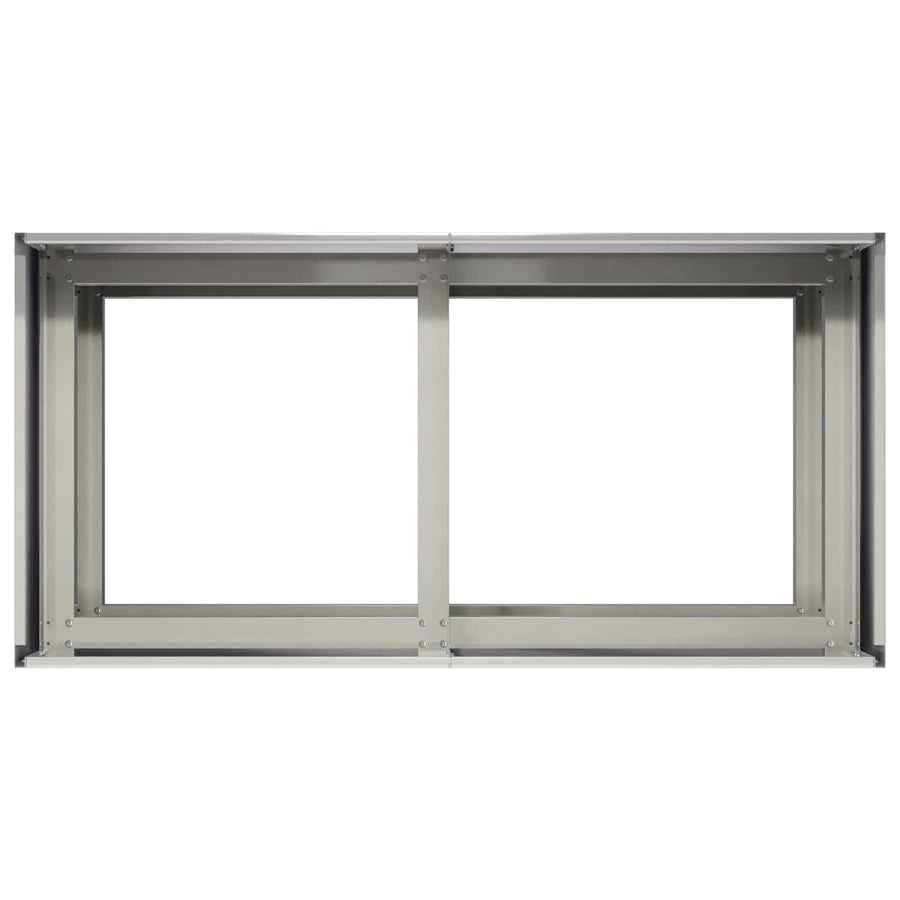 Plantenbak zilver 80 x 40 x 60 cm Roestvrij staal
