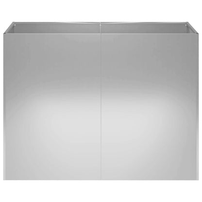 Plantenbak zilver 80 x 40 x 60 cm Gegalvaniseerd staal