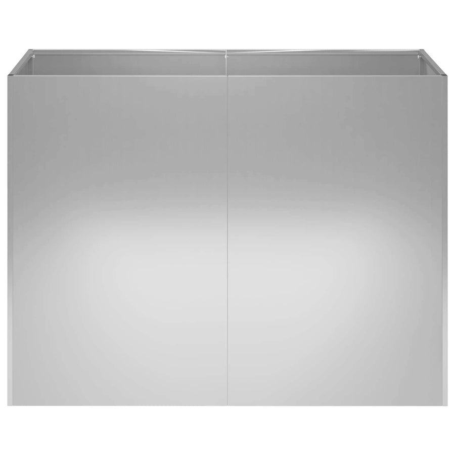 Plantenbak zilver 80 x 40 x 60 cm Gegalvaniseerd staal