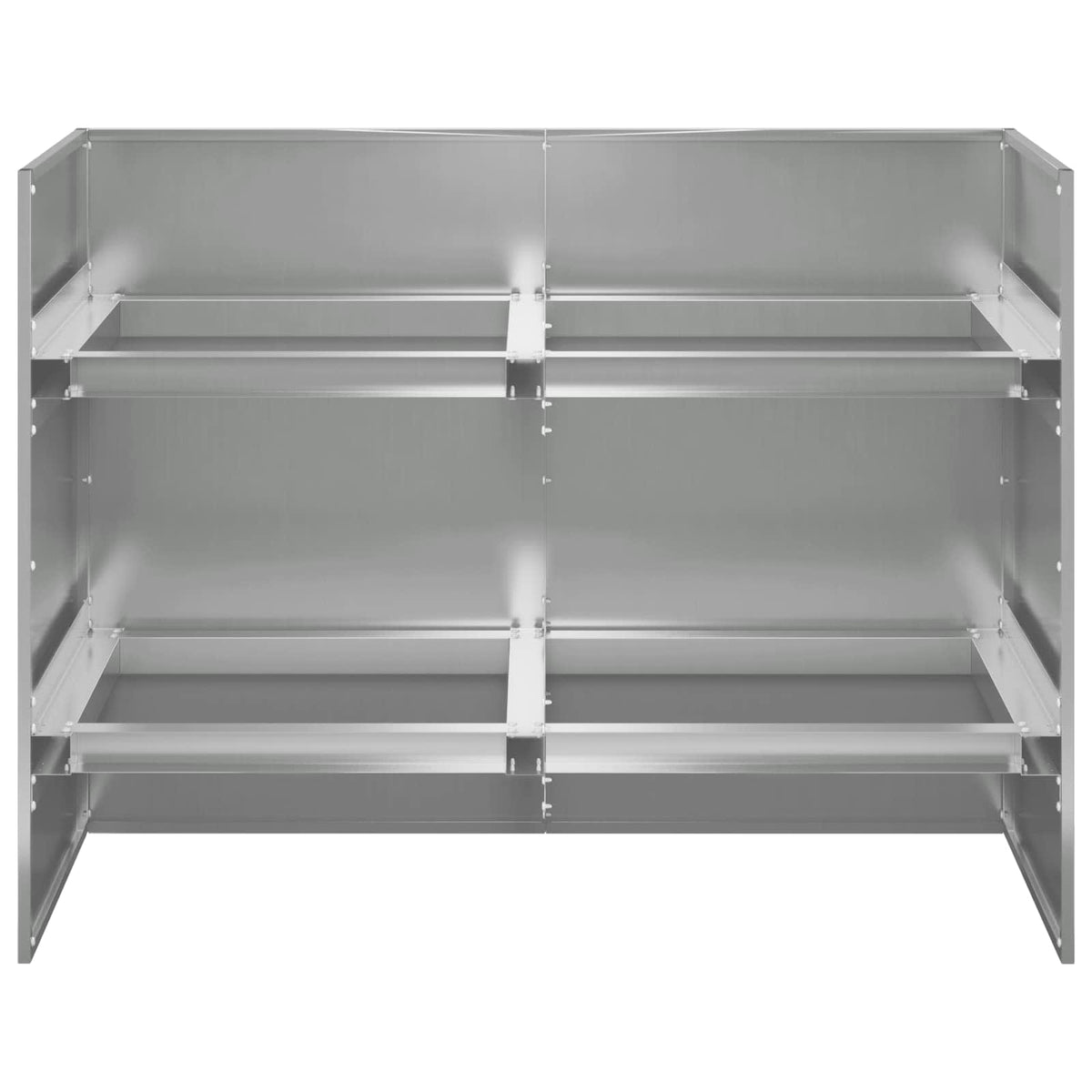 Plantenbak zilver 80 x 40 x 60 cm Gegalvaniseerd staal