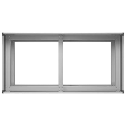 Plantenbak zilver 80 x 40 x 60 cm Gegalvaniseerd staal