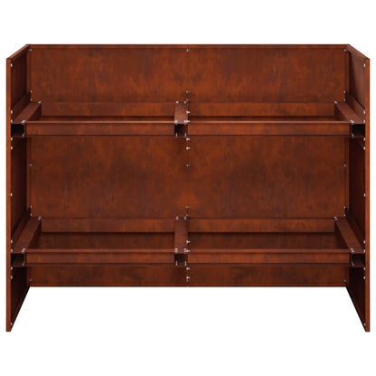Plantenbak Roestkleurig 80 x 40 x 60 cm weervast staal