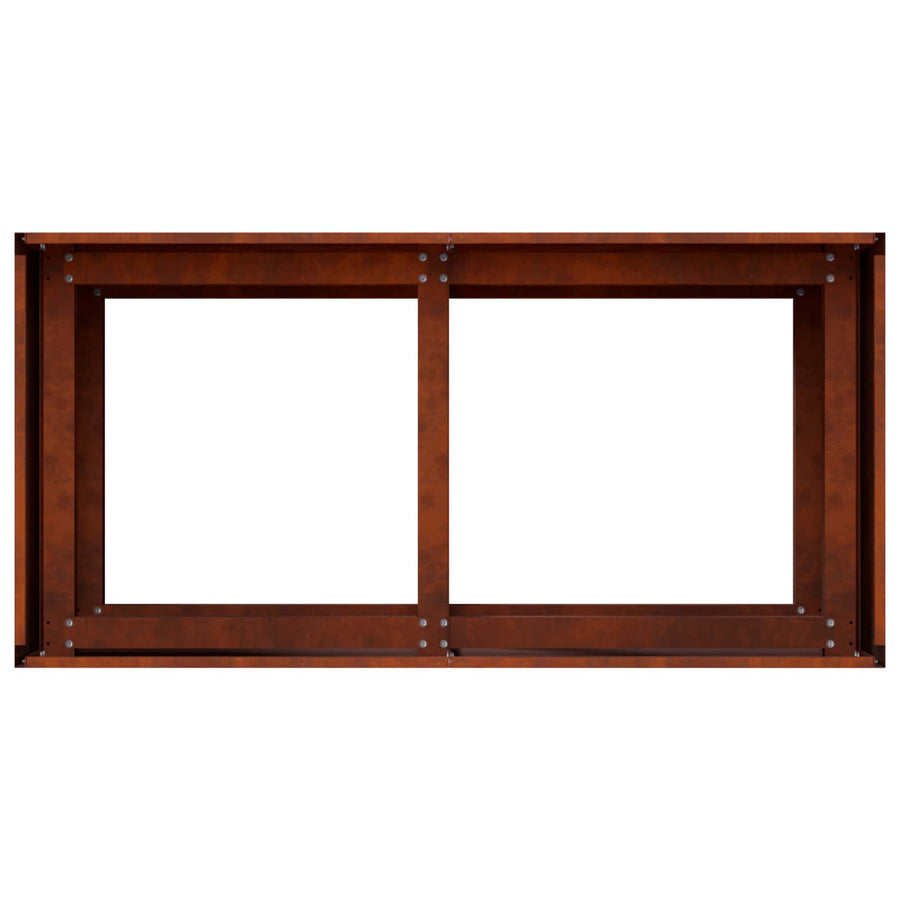Plantenbak Roestkleurig 80 x 40 x 60 cm weervast staal