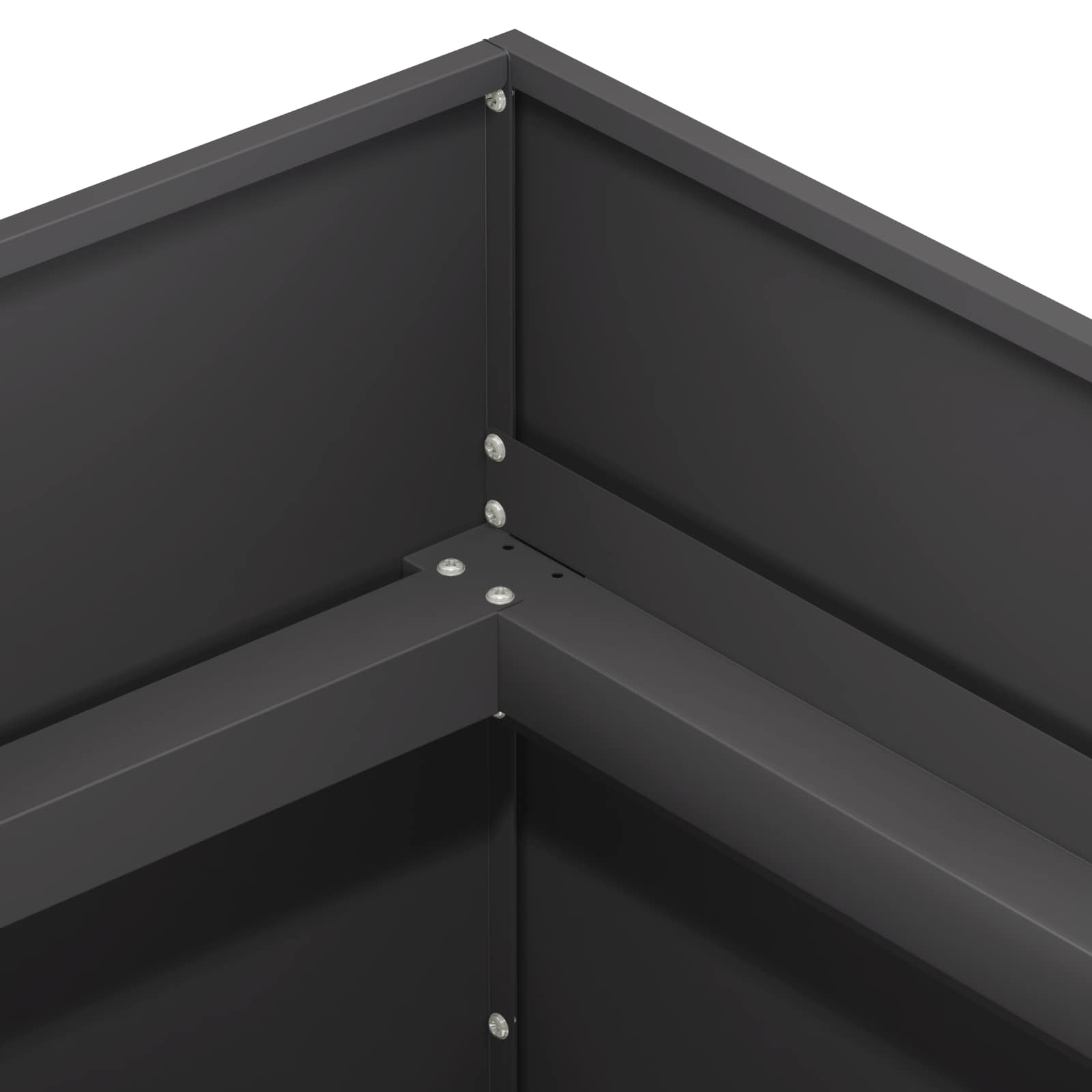 Plantenbak Zwart 120 x 40 x 60 cm Koudgewalst staal