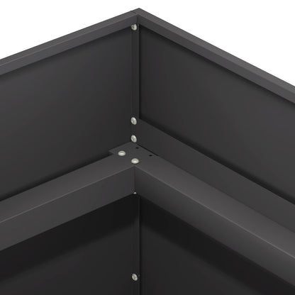 Plantenbak Zwart 120 x 40 x 60 cm Koudgewalst staal