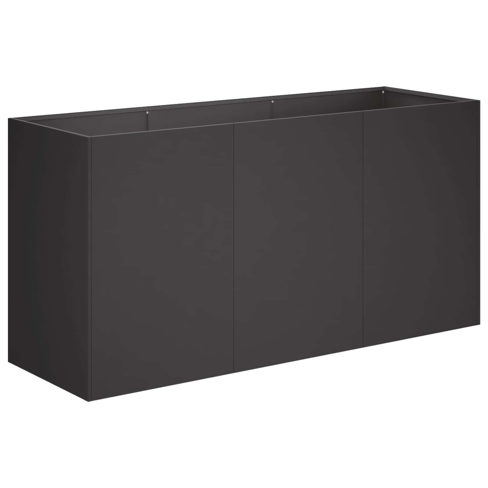 Plantenbak Zwart 120 x 40 x 60 cm Koudgewalst staal