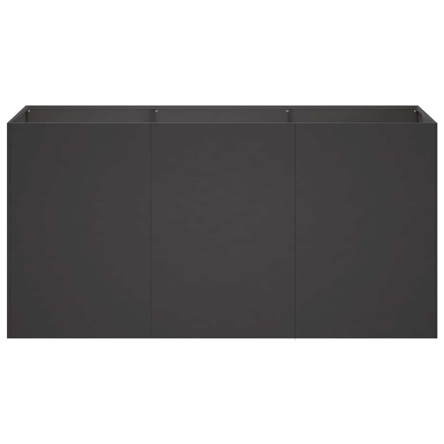 Plantenbak Zwart 120 x 40 x 60 cm Koudgewalst staal