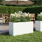 Plantenbak 120x40x60 cm wit koudgewalst staal