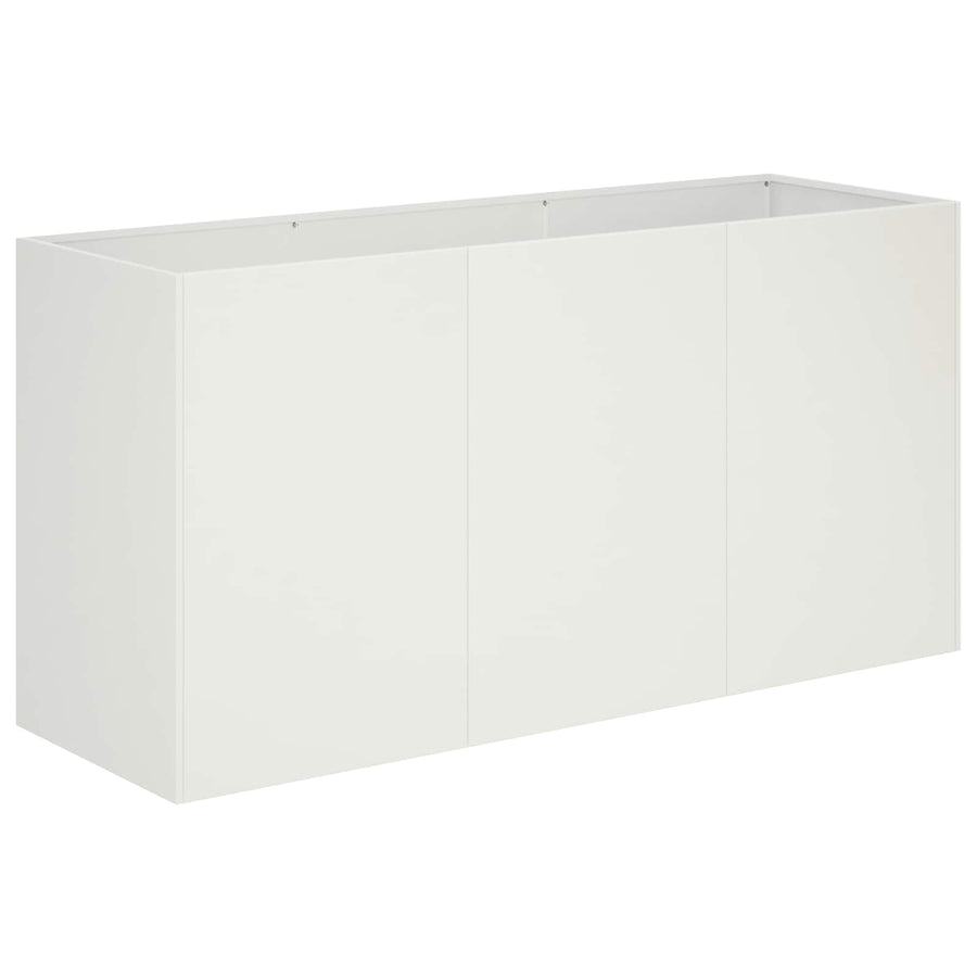 Plantenbak Wit 120 x 40 x 60 cm Koudgewalst staal