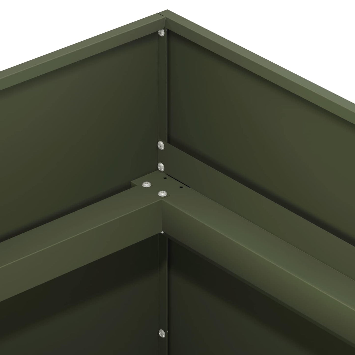 Plantenbak Olijfgroen 120 x 40 x 60 cm Koudgewalst staal