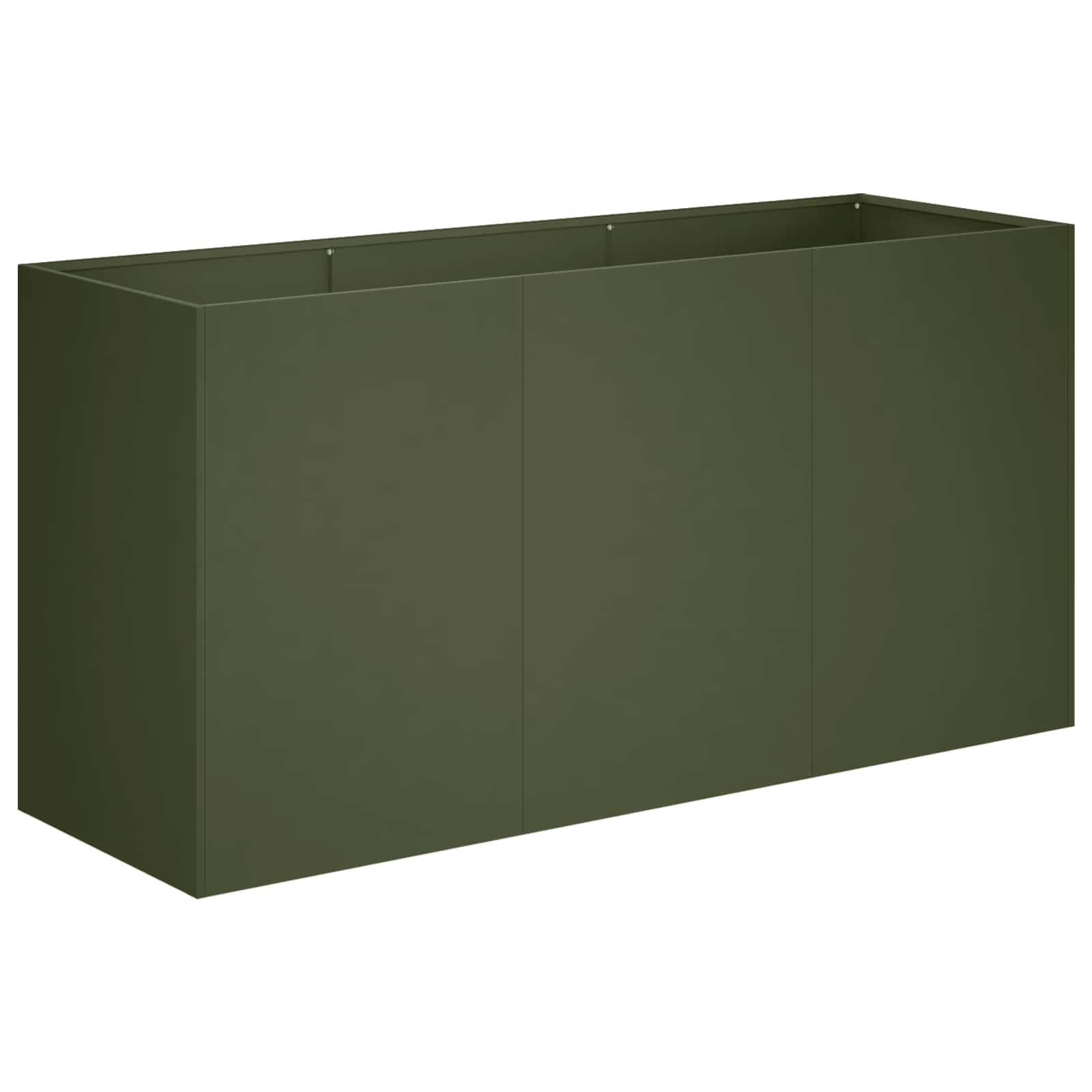 Plantenbak Olijfgroen 120 x 40 x 60 cm Koudgewalst staal