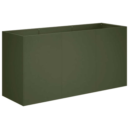 Plantenbak Olijfgroen 120 x 40 x 60 cm Koudgewalst staal