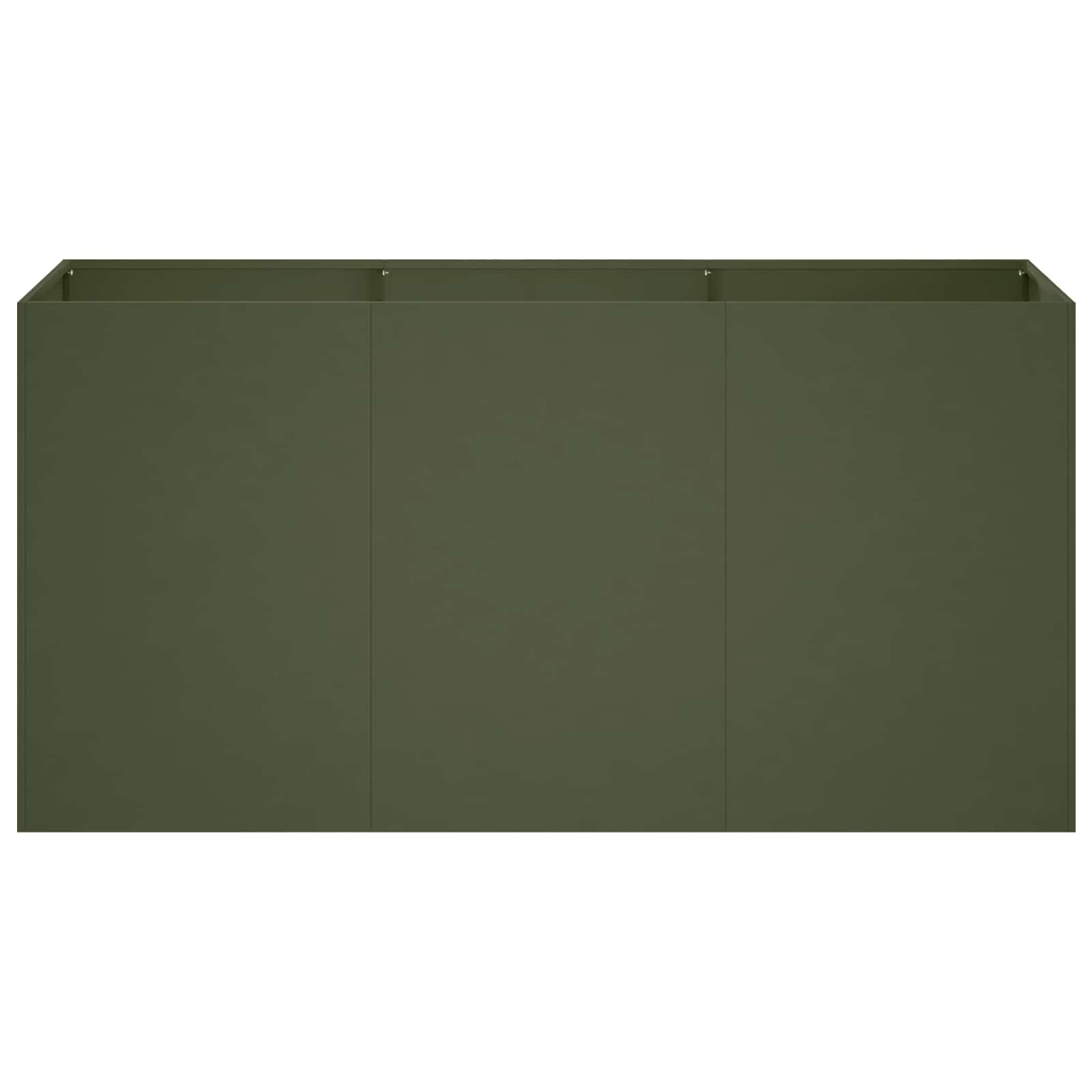 Plantenbak Olijfgroen 120 x 40 x 60 cm Koudgewalst staal