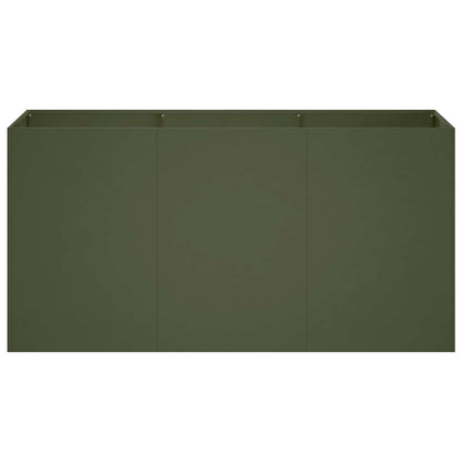 Plantenbak Olijfgroen 120 x 40 x 60 cm Koudgewalst staal